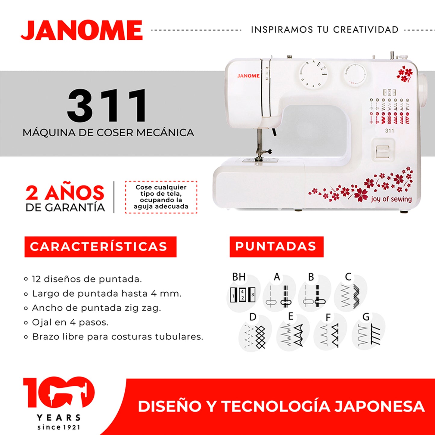 Máquina de coser Janome 311